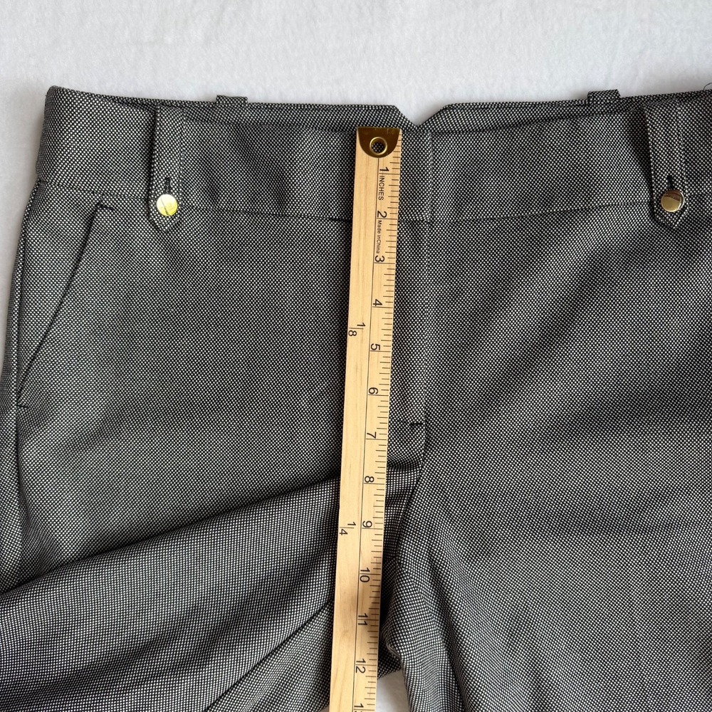 LOFT Marisa Trouser Pants Women Size 10 Black White Career Stretch Straight - Picture 6 of 8